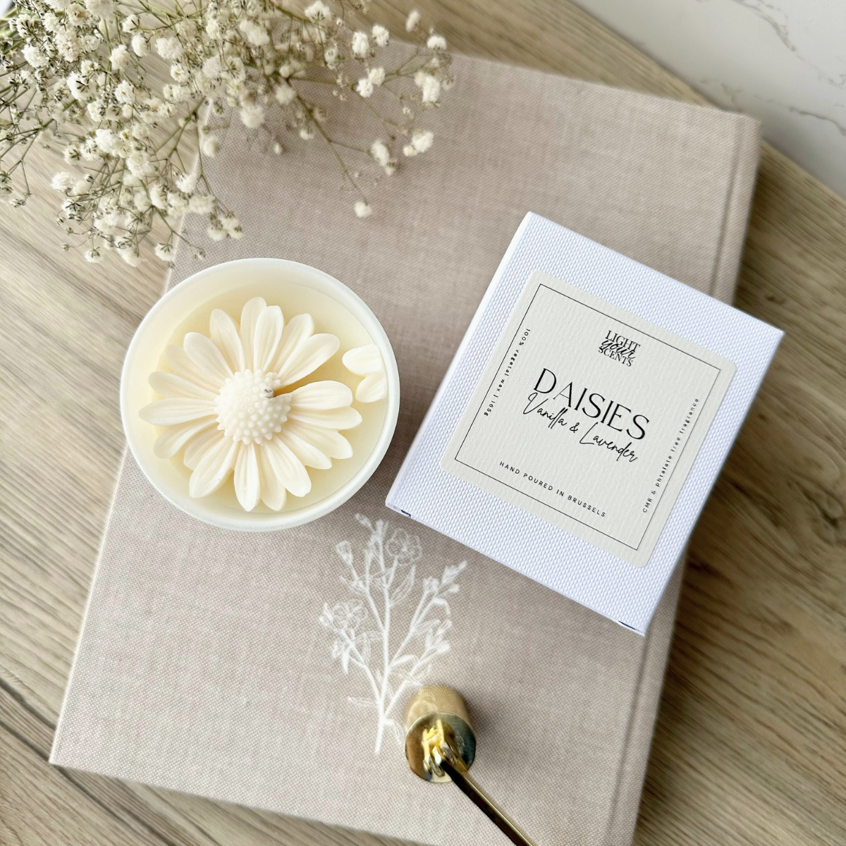 Bougie parfumée Daisies, Vanilla & Lavender