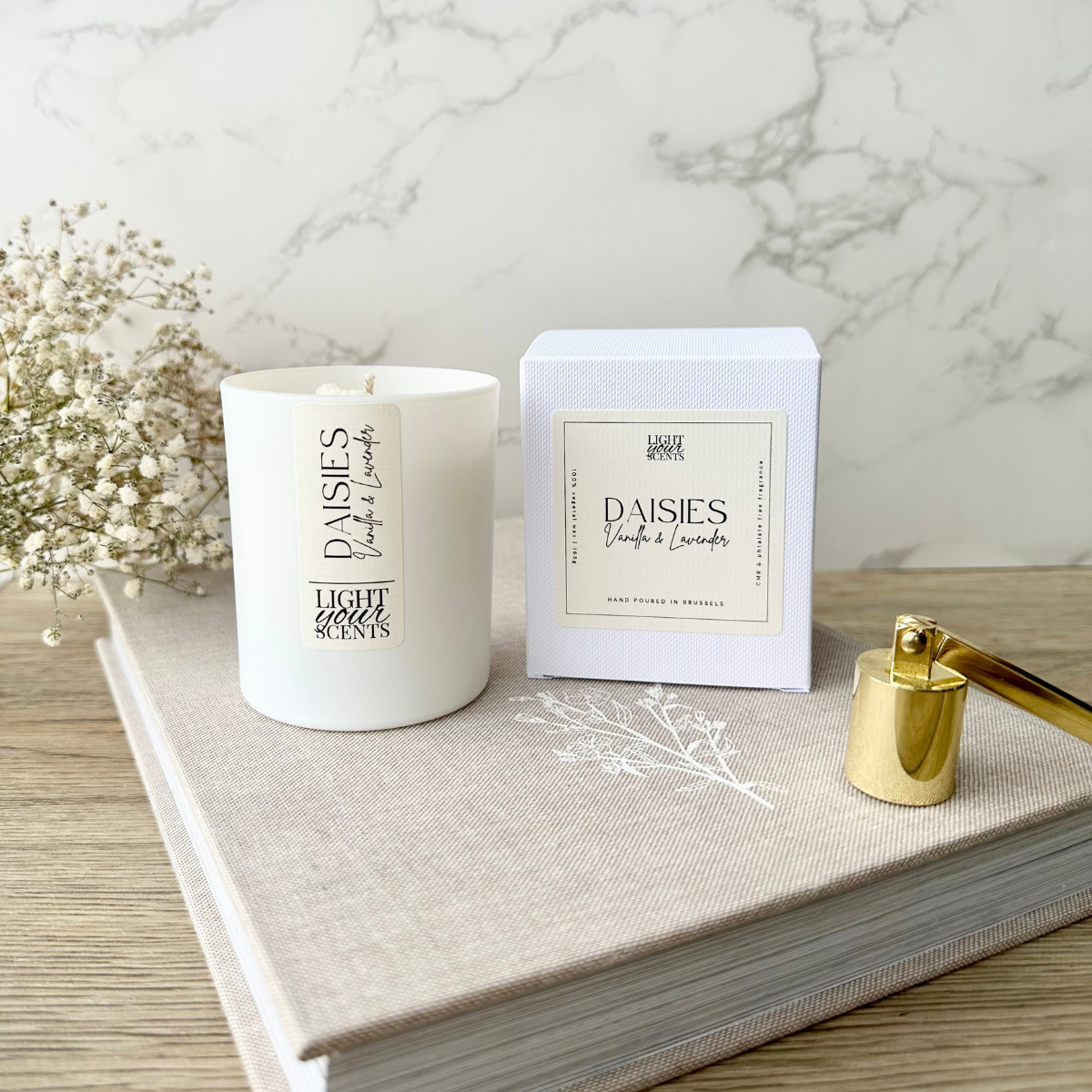 Bougie parfumée Daisies, Vanilla & Lavender